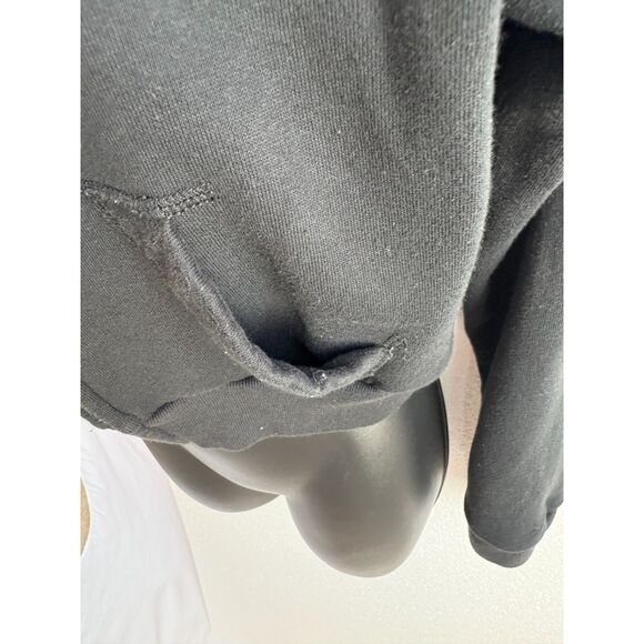 Hollister Crop Feel Good Easy Full Zip Black Long Sleeve Hoodie Sweatshirt S - Picture 6 of 10